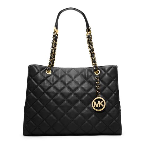 michael michael kors susannah large quilted leather tote|michael kors medium tote.